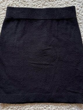 Helmut Lang Black Knit Pencil Skirt